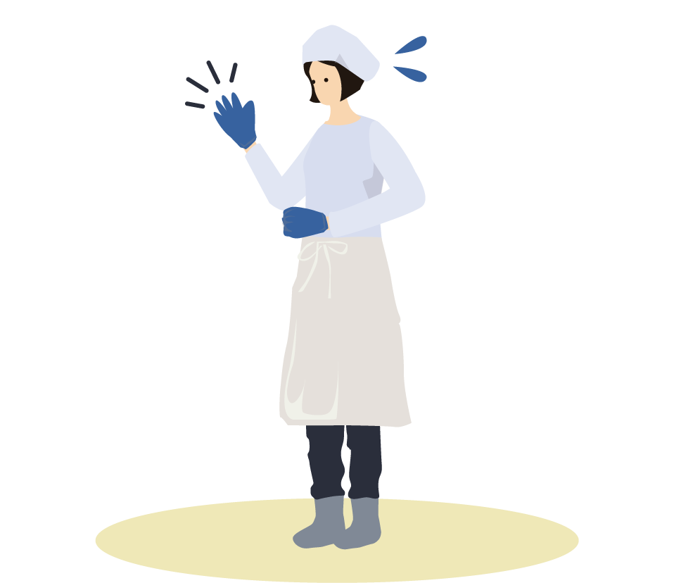 手袋するから指紋認証とかはムリ。作業で結構手も汚れてるし。