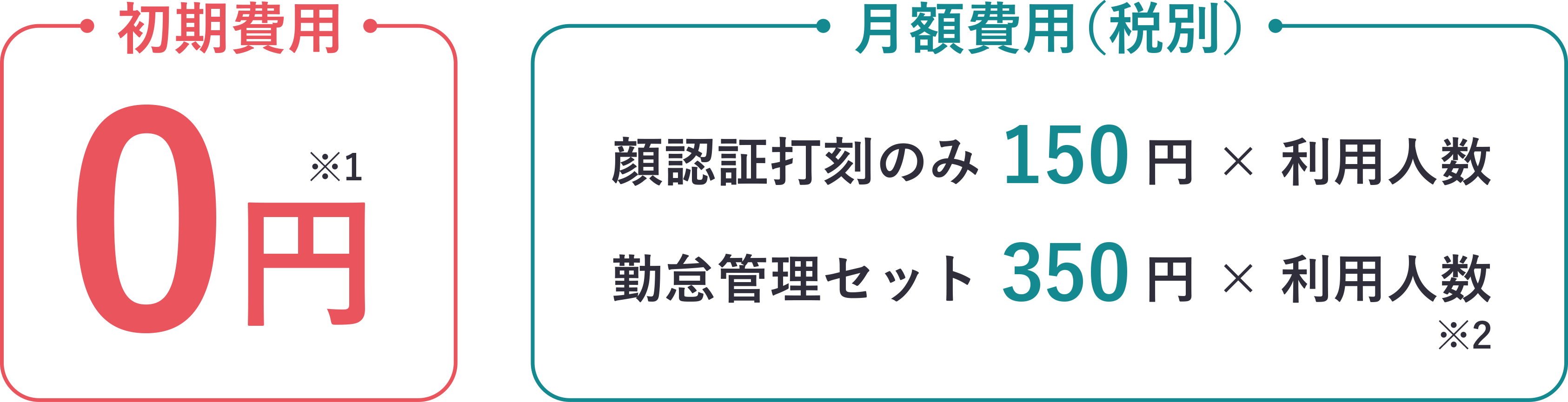 初期費用不要！月額の基本料金もありません。