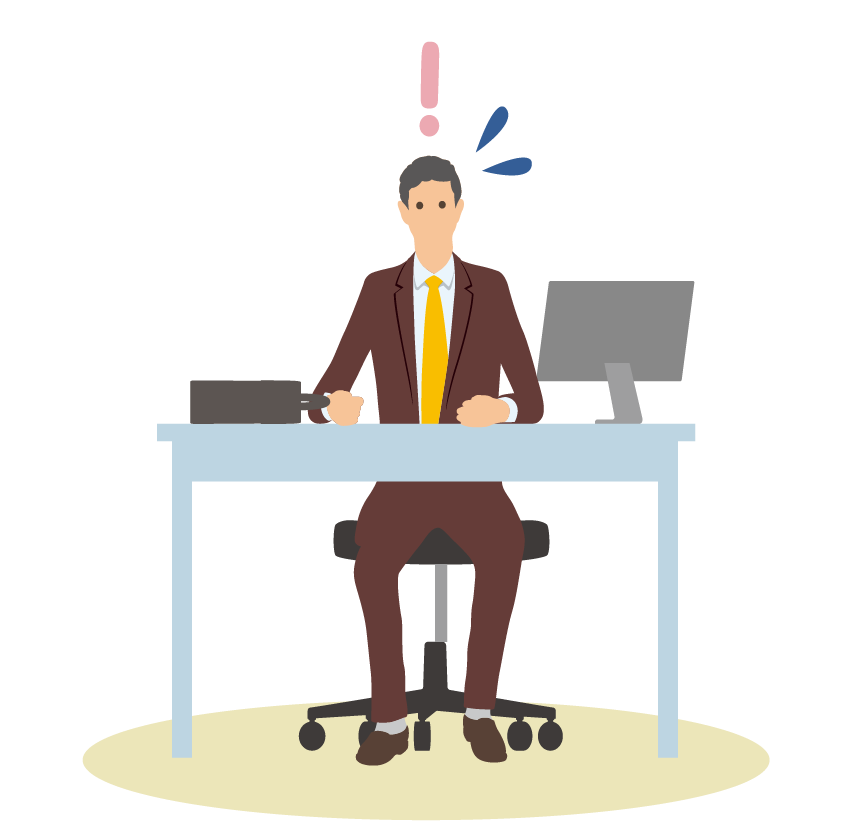 朝あわてて出社して自席に直行、あ、しまった！打刻忘れてた！