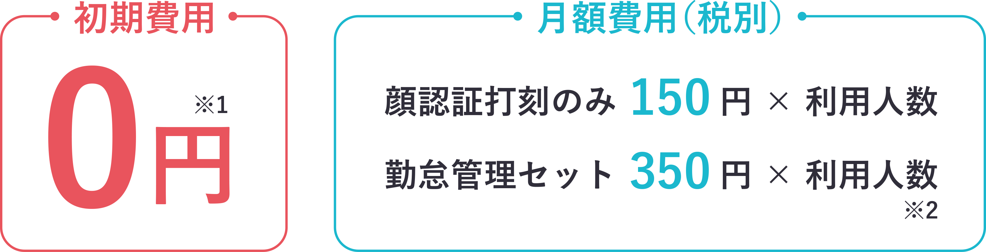 初期費用不要！月額の基本料金もありません。